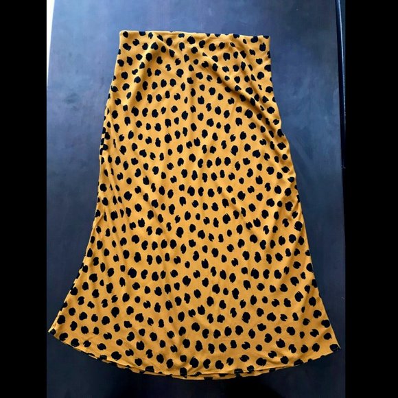 MADEWELL MIDI SLIP SKIRT IN PAINTED SPOTS - Picture 8 of 9